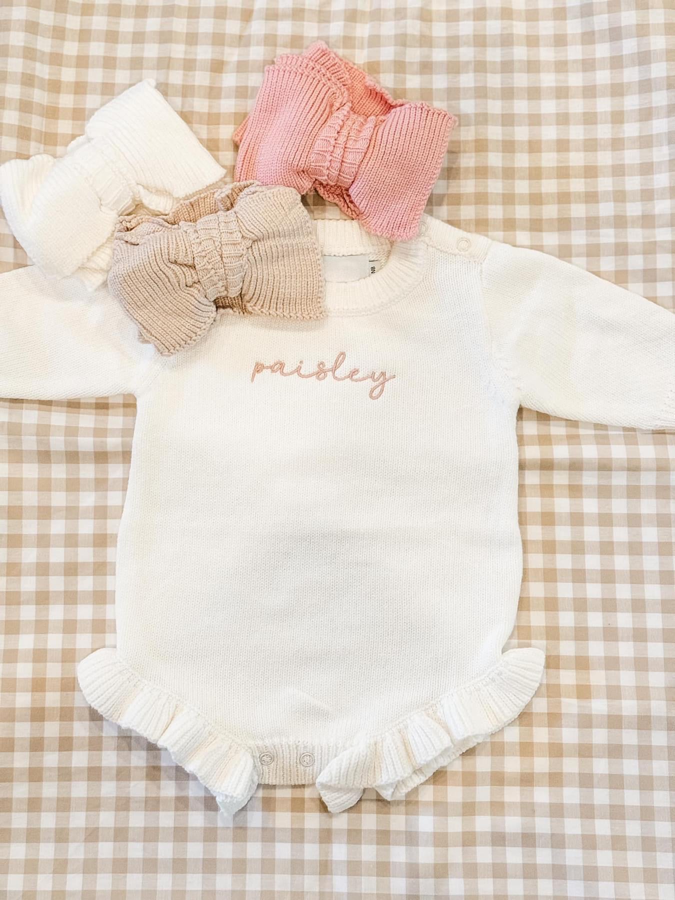 Ruffle Sweater Romper