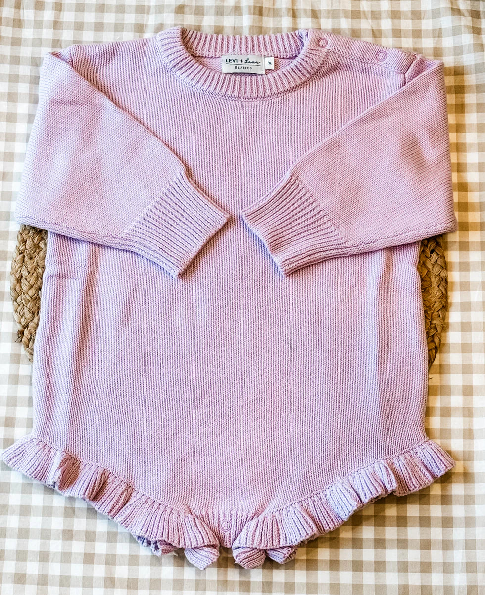 Ruffle Sweater Romper