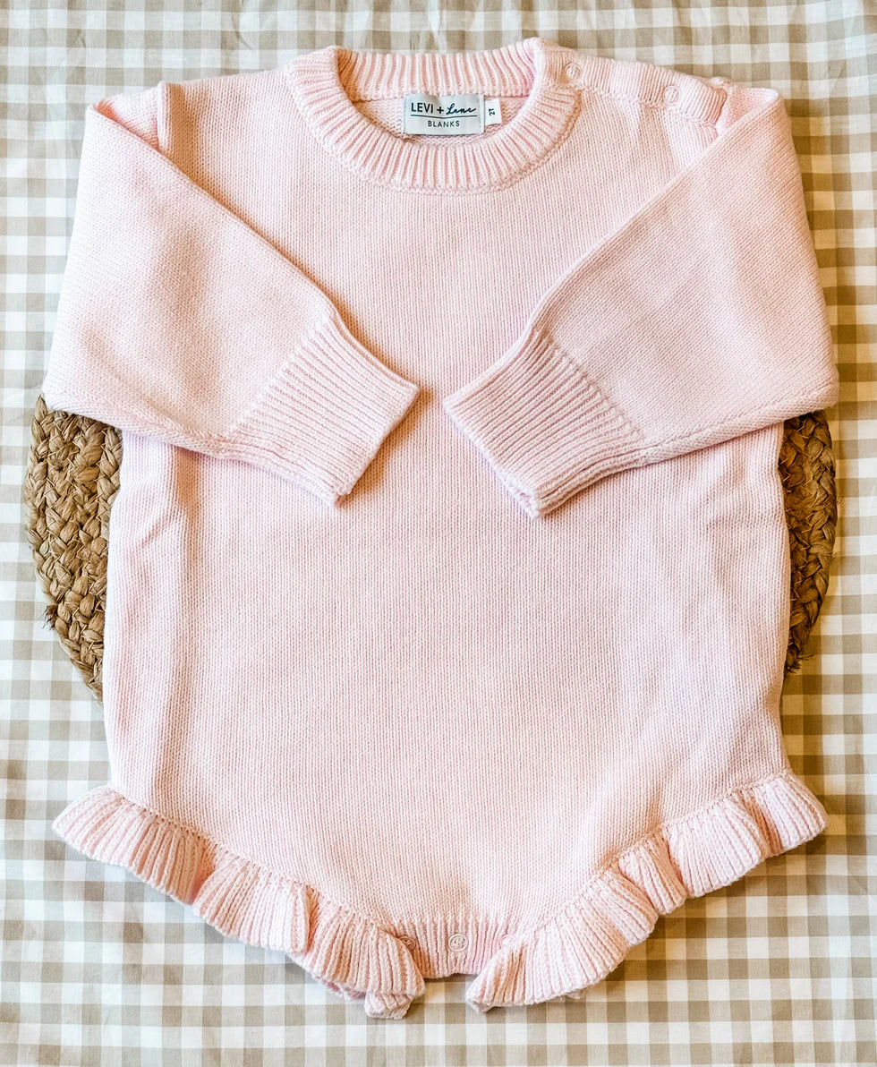 Ruffle Sweater Romper