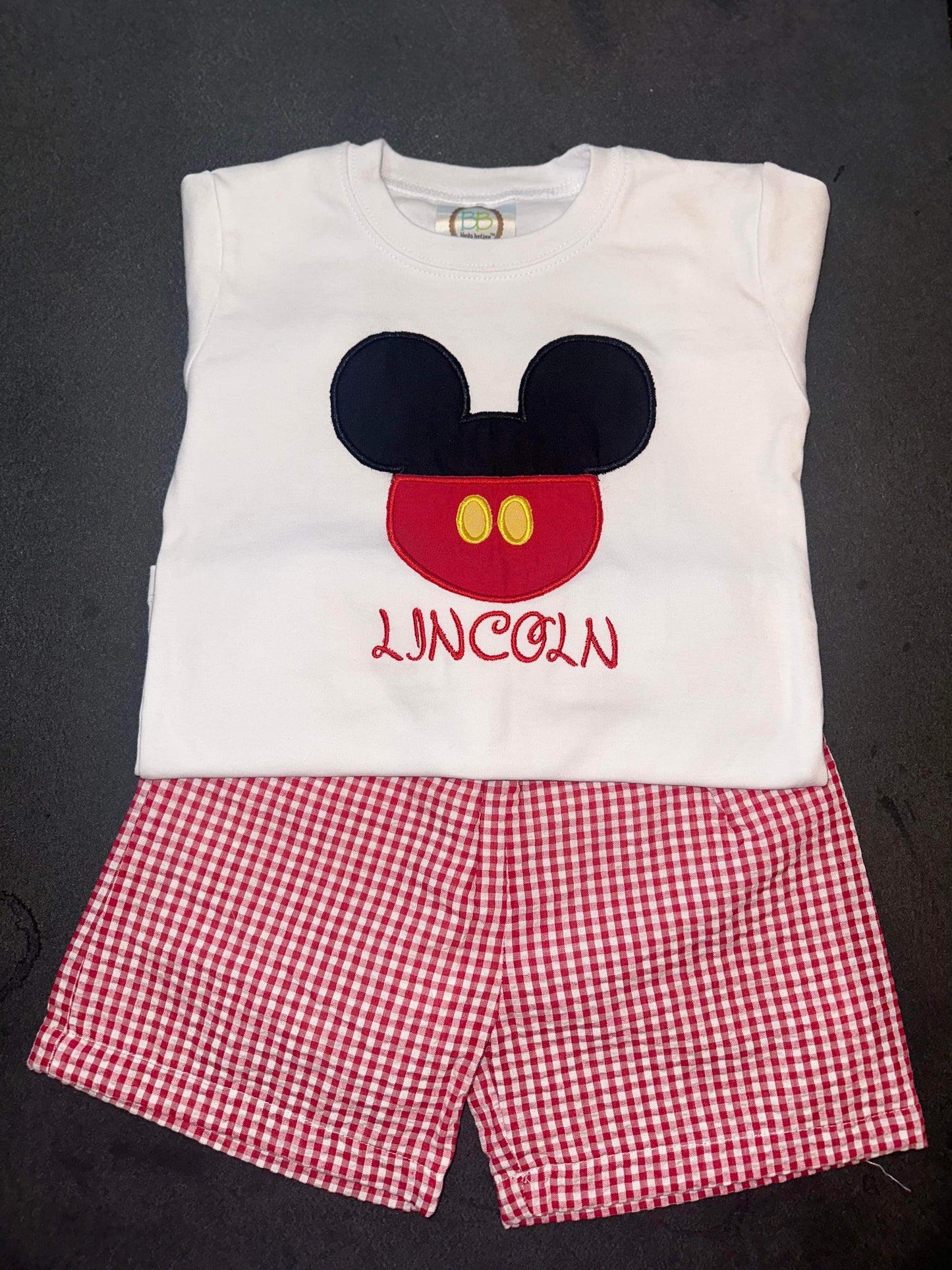 Classic Mouse Gingham Set