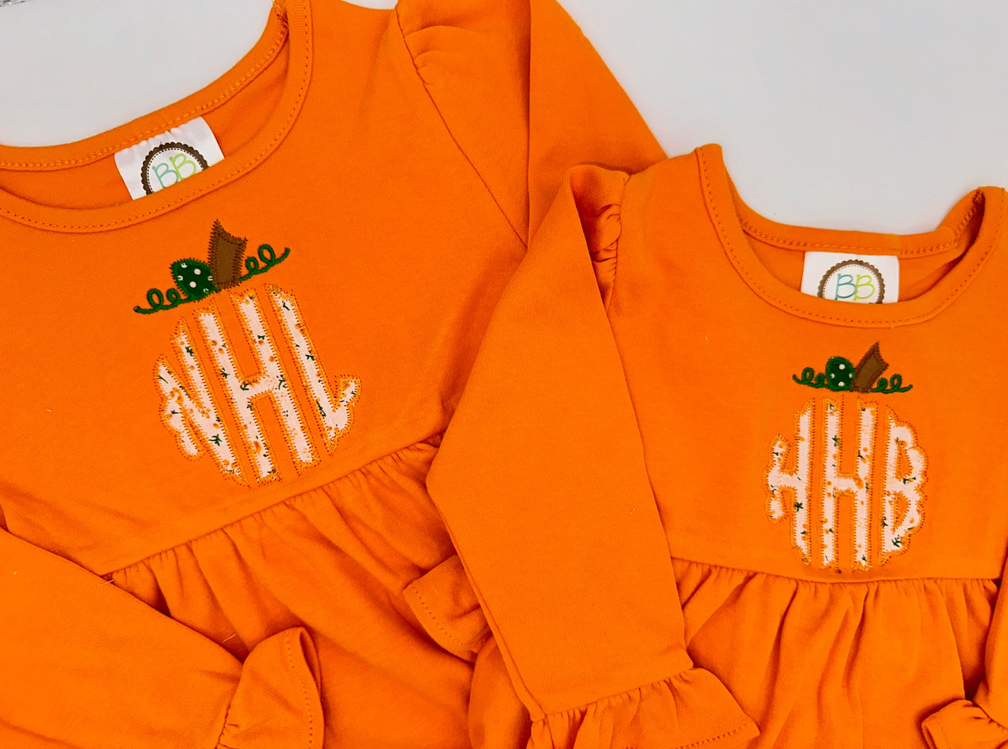 Monogram Pumpkin Fall Dress – Baby & Toddler Girls