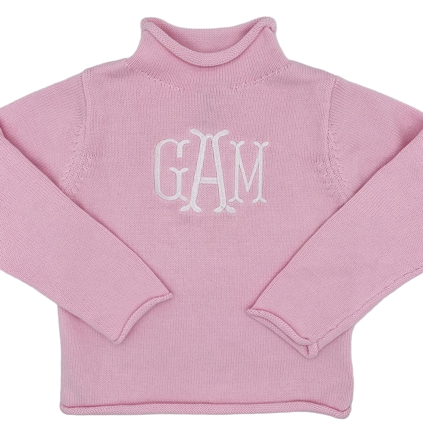 Personalized Embroidered Monogram Rollneck Sweater