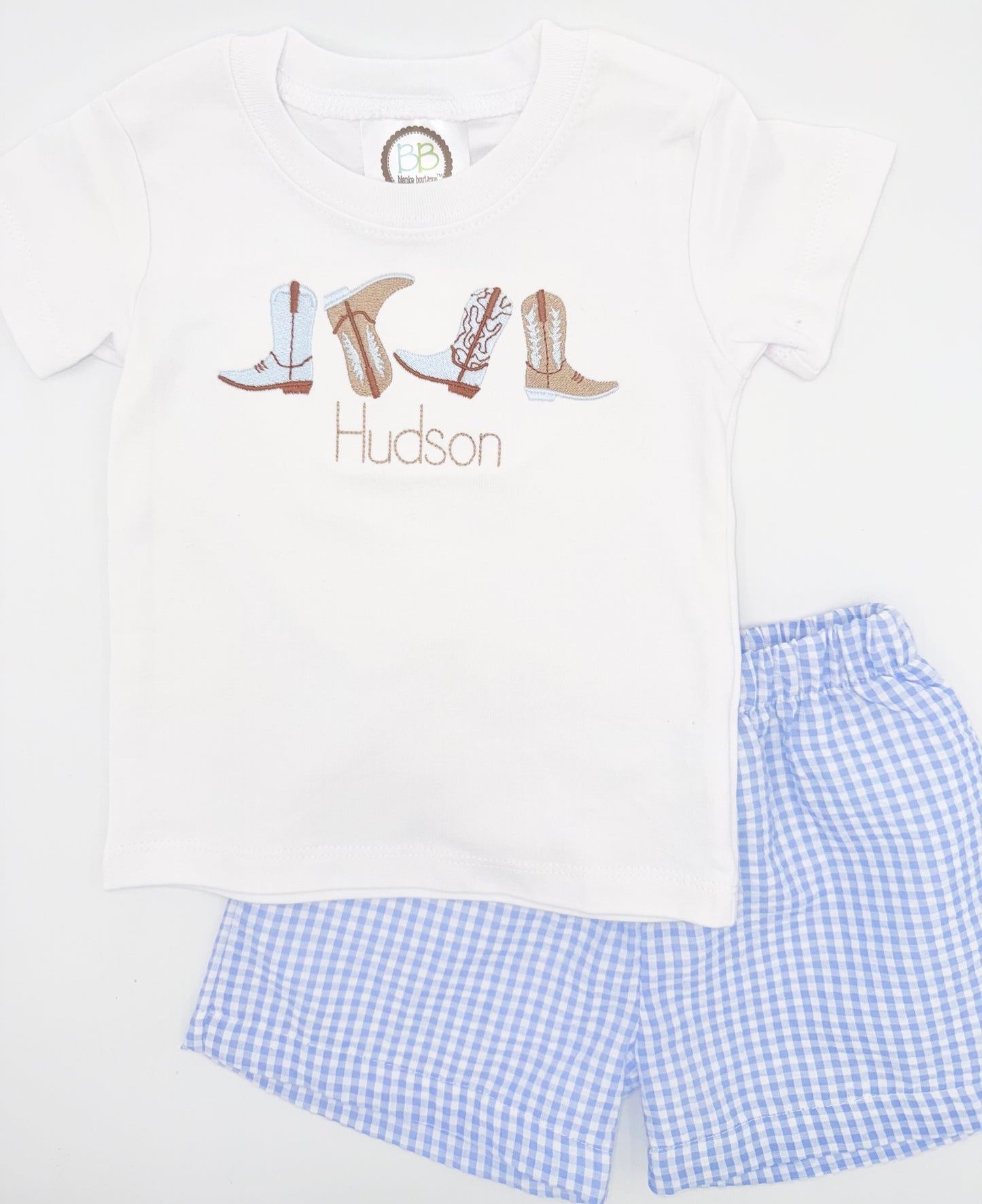 Personalized Boys Cowboy Boots Line Up T-Shirt