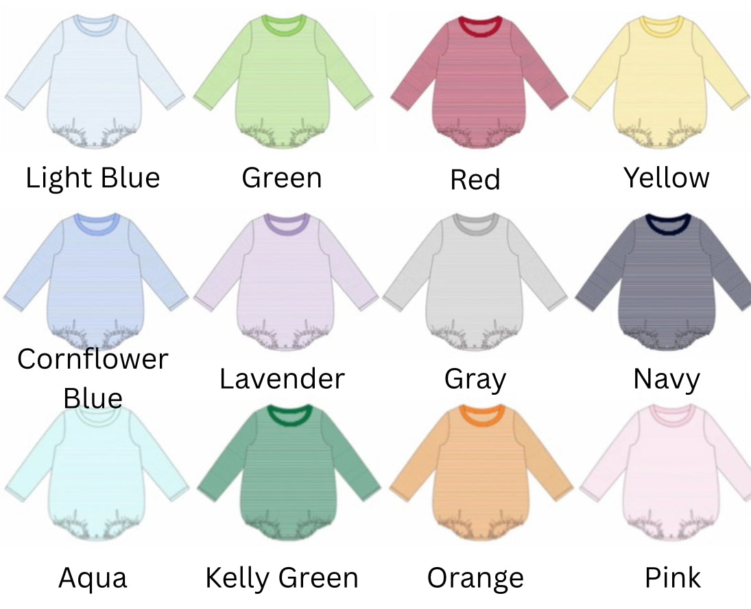 Mini Designs on Long Sleeve Stripe Bubble
