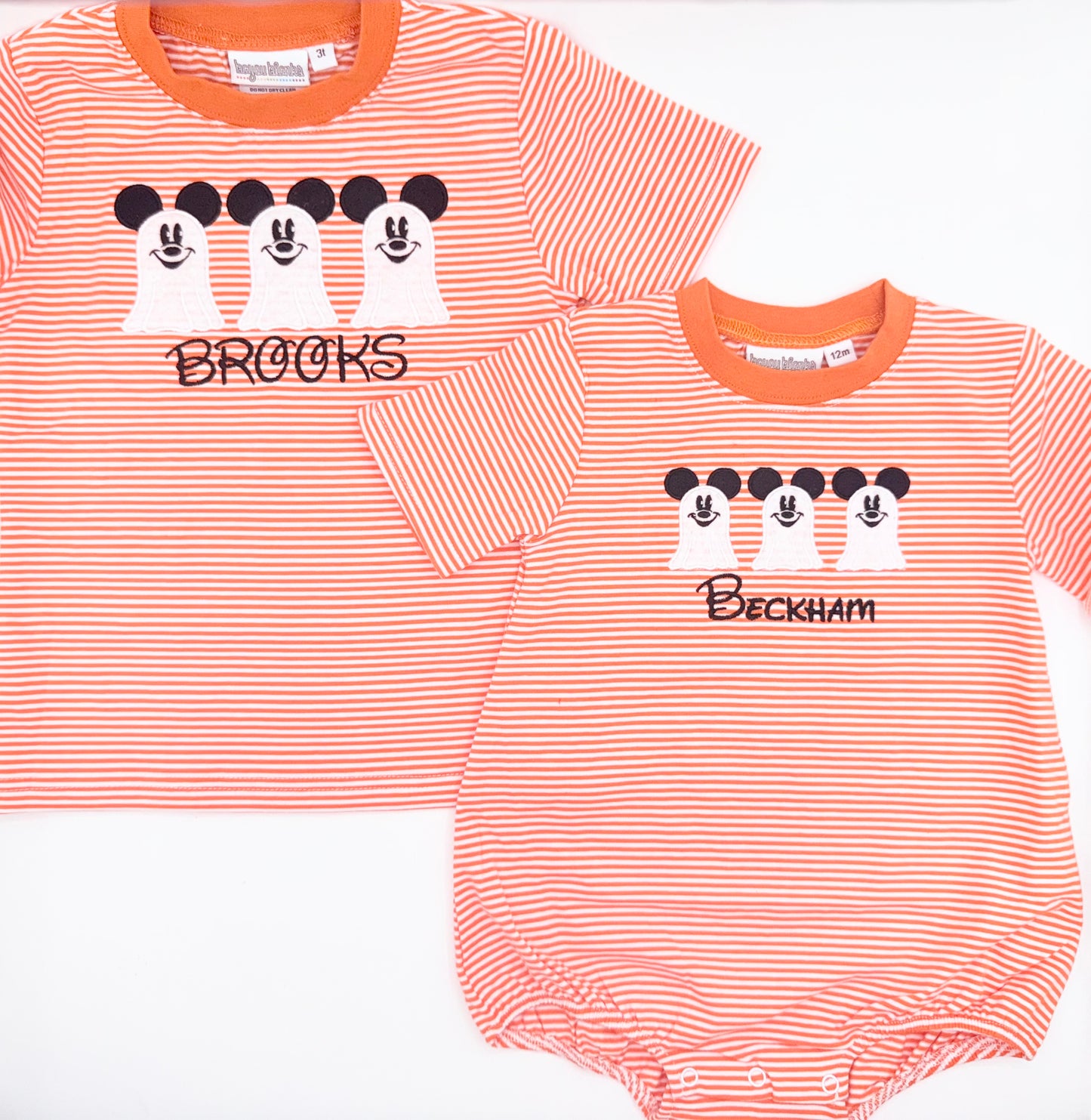 Personalized Boys Mouse Halloween Ghost Tee or Bubble Romper