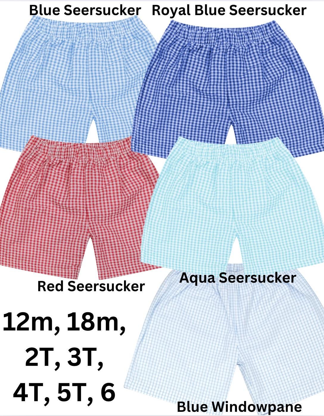 Custom Monogrammed Crab Polo Set, Baby Toddler Boy | Optional Set, Seersucker Shorts, Embroidery, Personalized