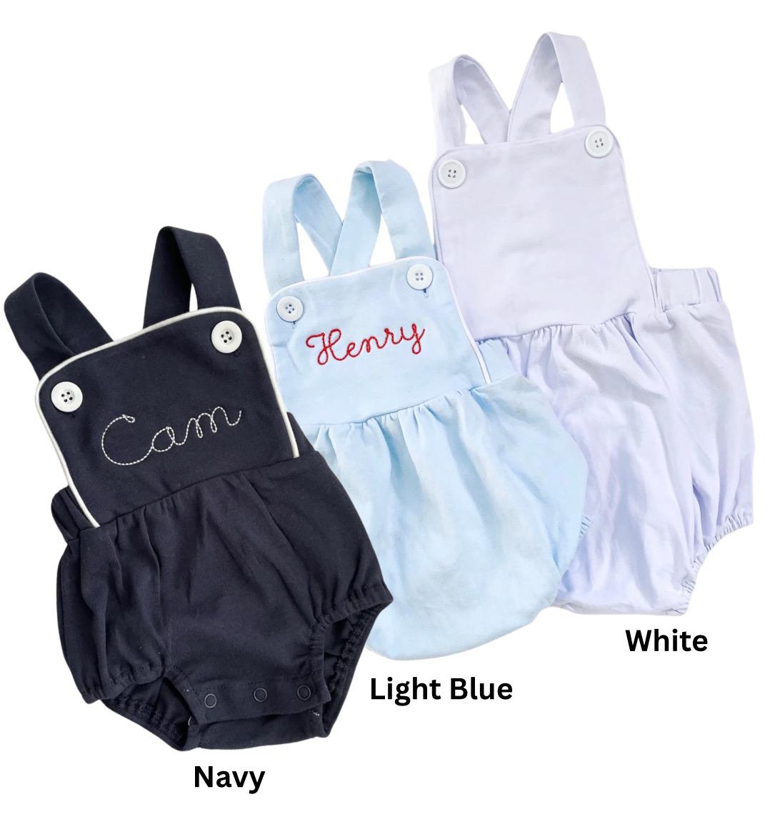 Light Blue Boy’s Sunsuit with Large Ribbed Initial and Crabs, Baby Boy Toddler | Crab, Boy Outfit, Summer, Monogram Options, Beach, Summer