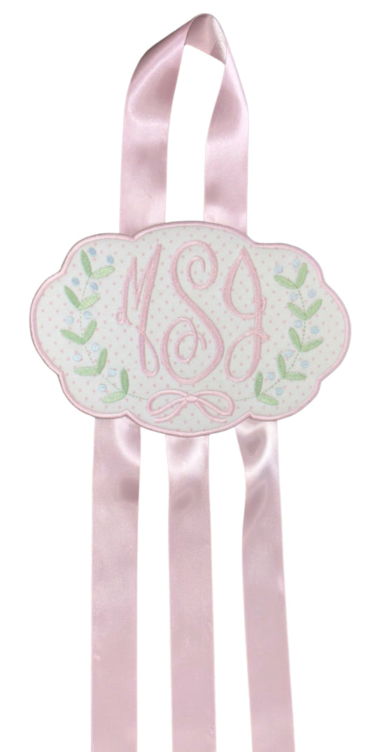 Monogrammed Hair Bow Holder