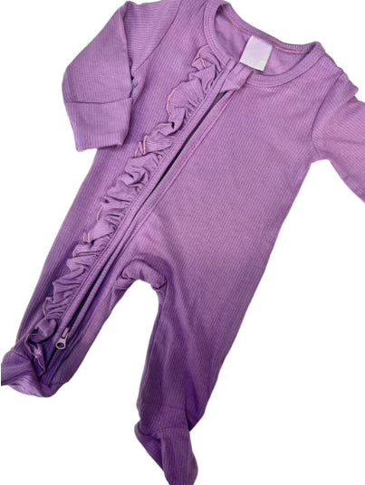 Ribbed Ruffle Footie