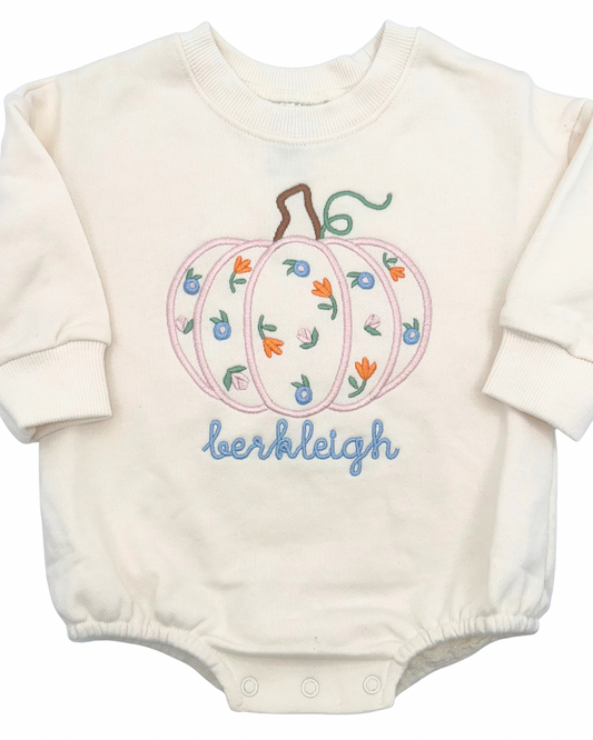 Floral Pumpkin Sweatshirt Bubble