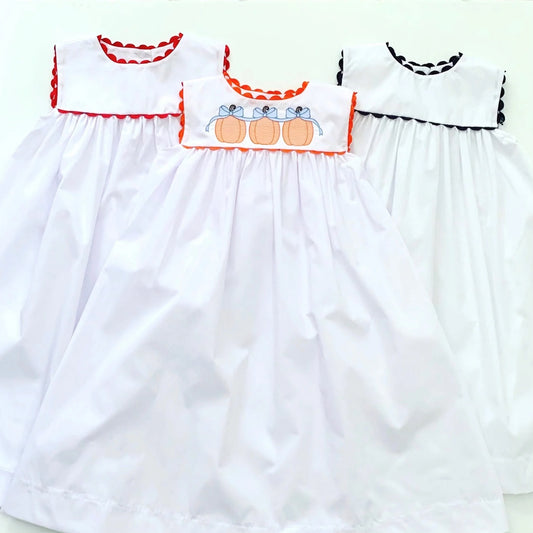 White Dress with Ric Rac Trim