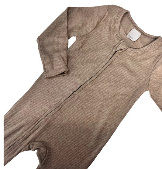 Khaki Ribbed Footie