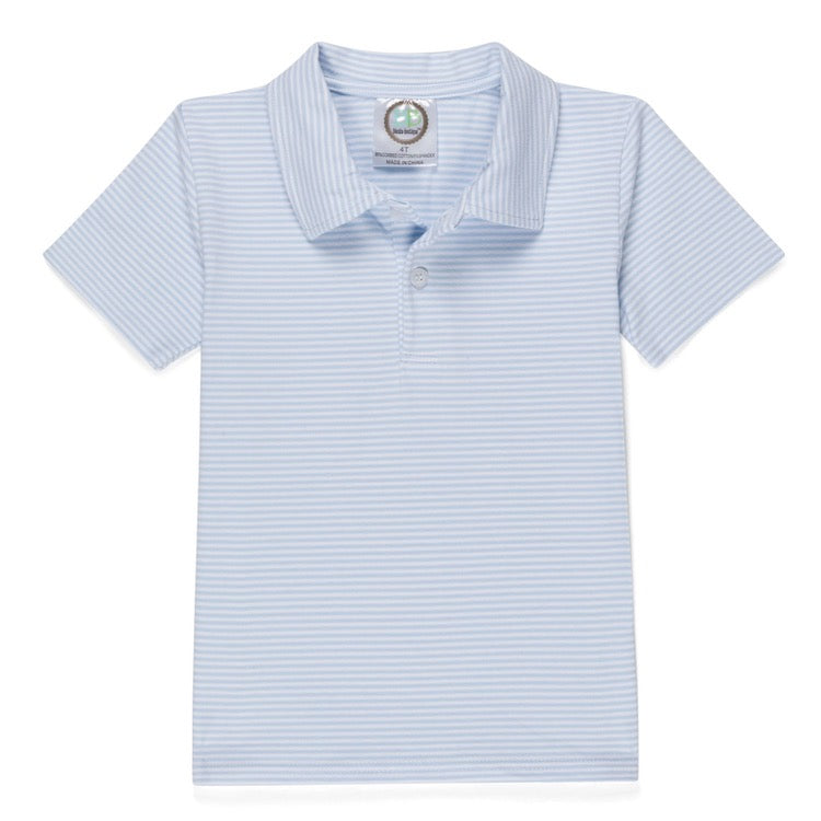 Short Sleeve Striped Polo