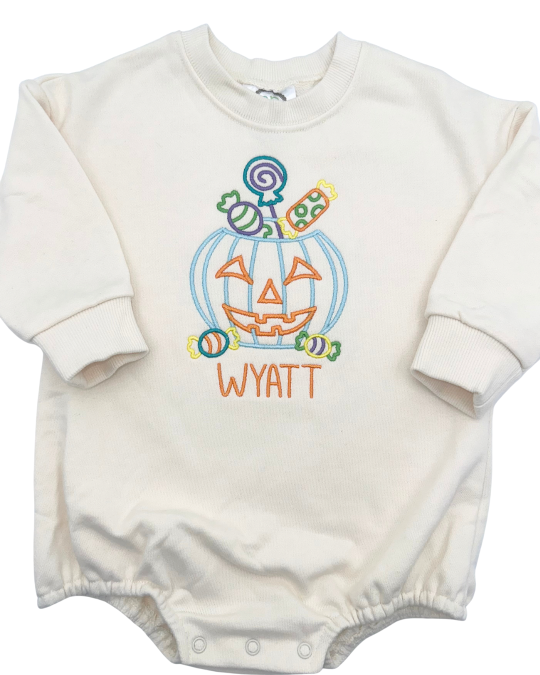 Jack O Lantern Bucket of Candy Sweatshirt Bubble