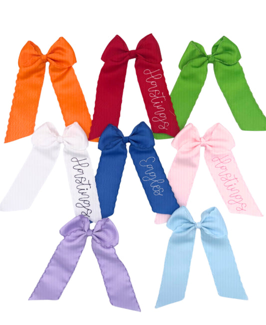 Large Long Hair Ribbon Bow