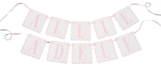 Girls Personalized Letter Banner