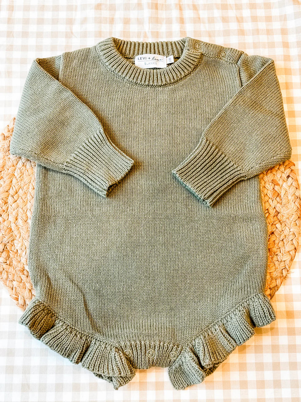 Ruffle Sweater Romper