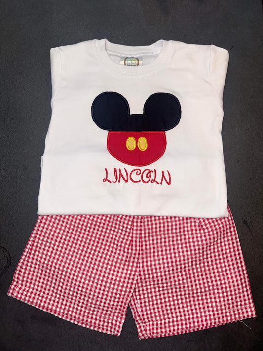 Classic Mouse Gingham Set