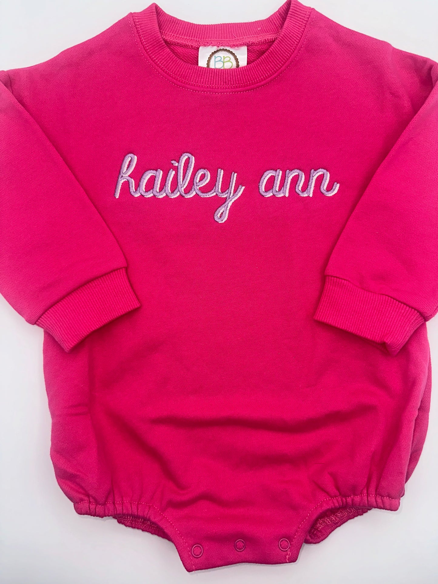 Personalized Baby Girl Romper – Bubble with Embroidered Name