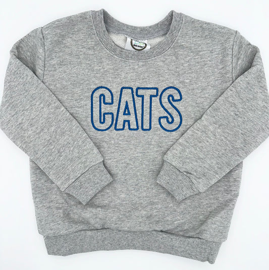 Kids’ “CATS” Embroidered Sweatshirt