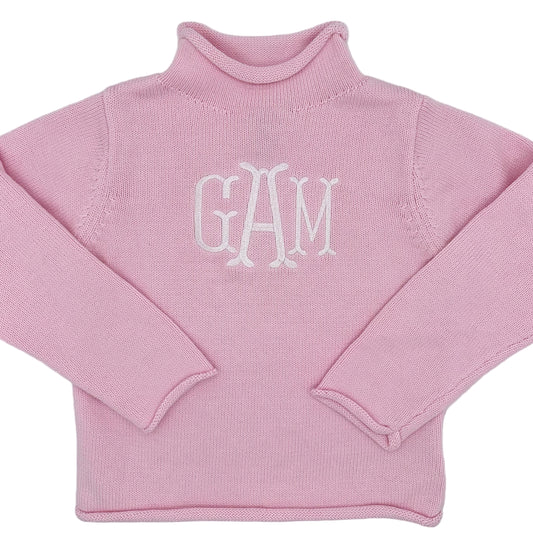 Personalized Embroidered Monogram Rollneck Sweater