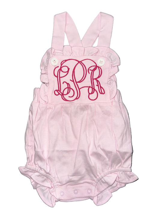 Ruffle Monogram Bubble Romper