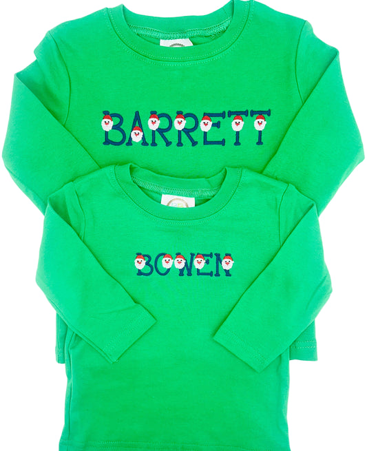 Embroidered Santa Name T-Shirts