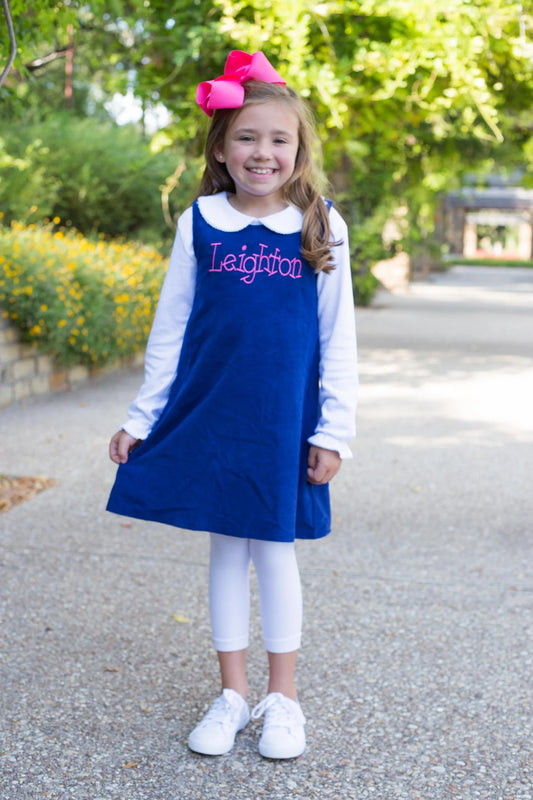 Personalized Corduroy Jumper | Peter Pan Collar Shirt