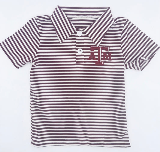 Texas AM Boys Polo | Embroidered | Personalized | Football | Fall Season