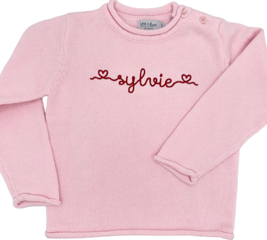 Personalized Sweetheart Love Knit Sweater