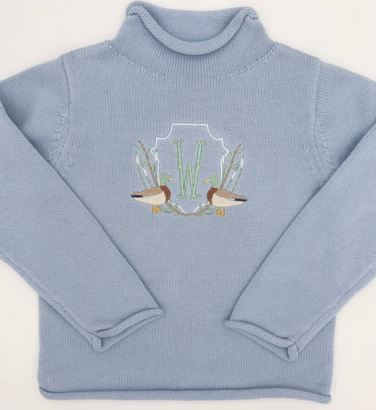 Personalized Monogrammed Boys Knit Turtleneck Sweater