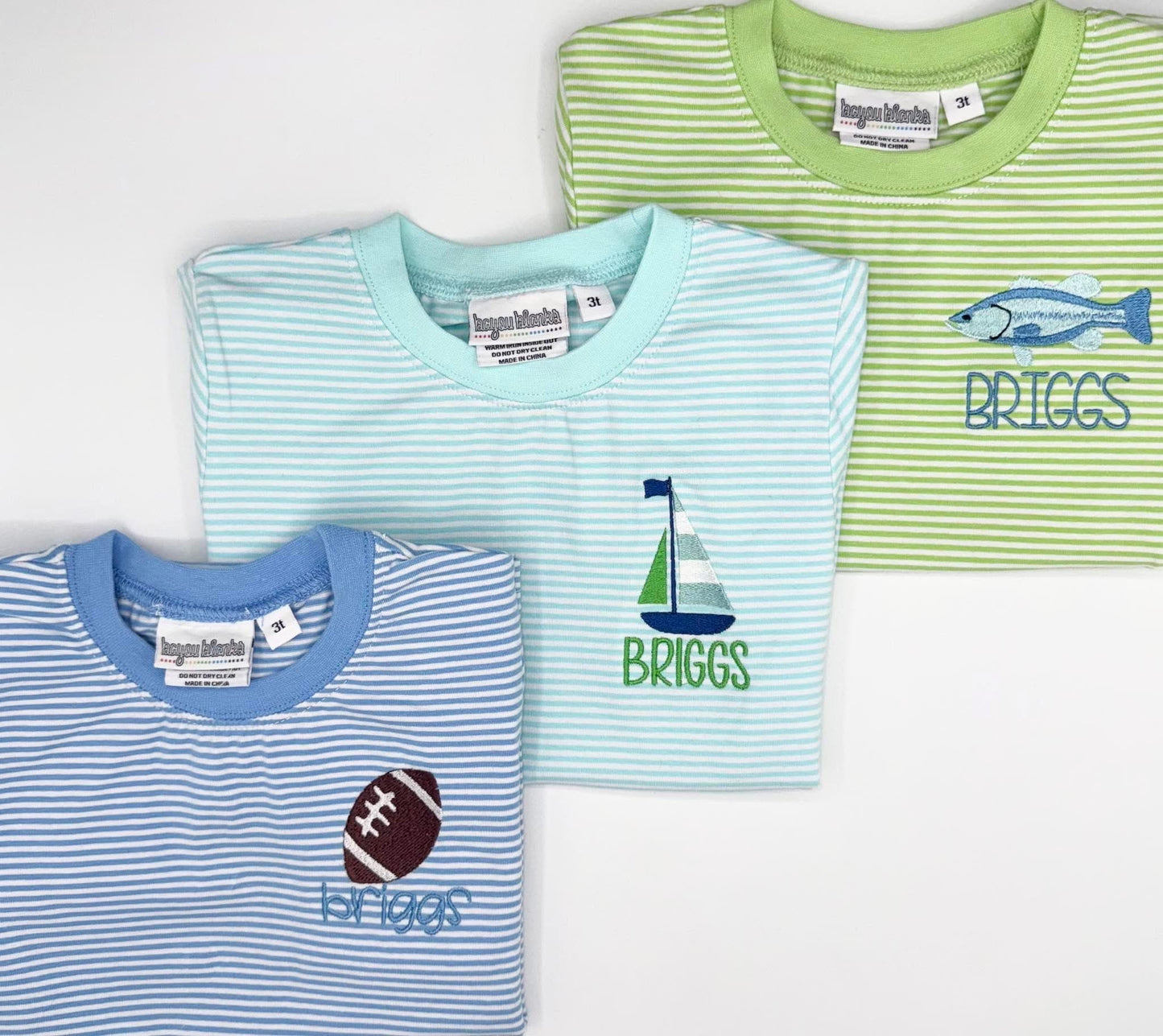 Custom Embroidered Puppy Dog + Name Stripe BUBBLE, Baby Girl Toddler | Monogram, Design Options, Any Theme, Flutter Sleeve Bubble, T-Shirt